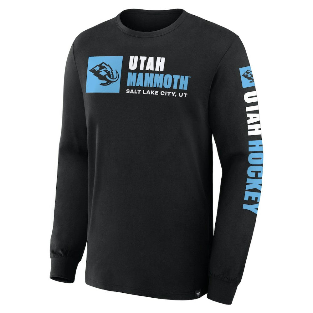 NHL Utah Mammoth Fanatics Goal Crease Legacy Long Sleeve T-Shirt - Black