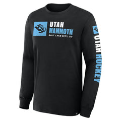 NHL Utah Mammoth Fanatics Goal Crease Legacy Long Sleeve T-Shirt - Black
