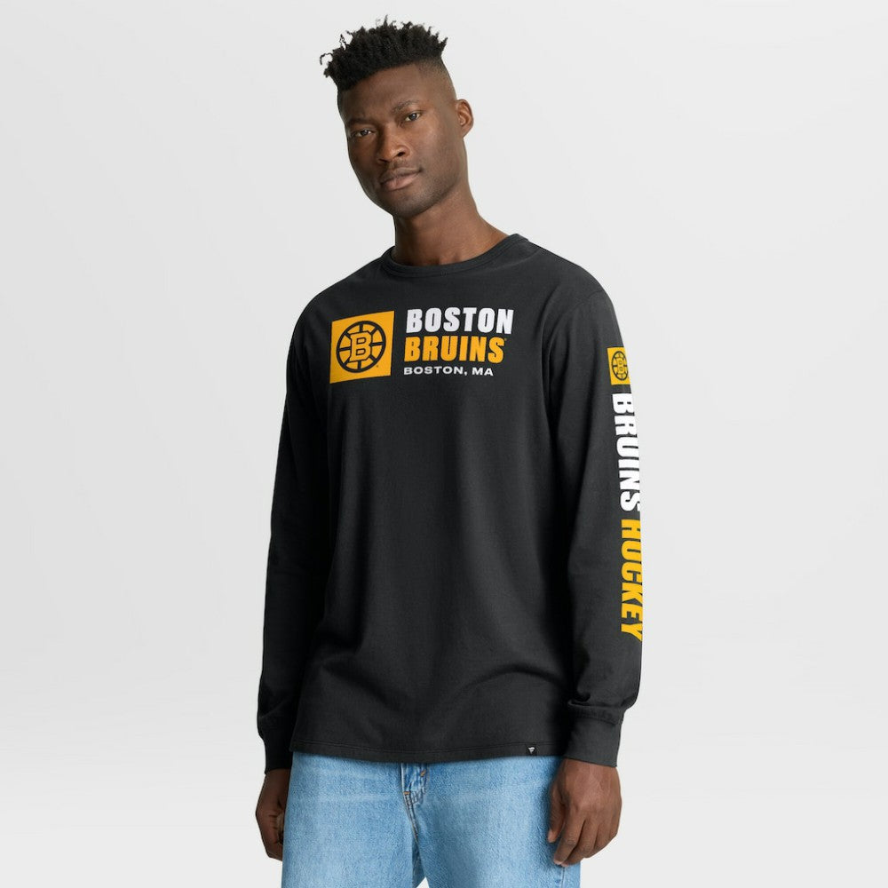 NHL Boston Bruins Fanatics Goal Crease Legacy Long Sleeve T-Shirt - Black
