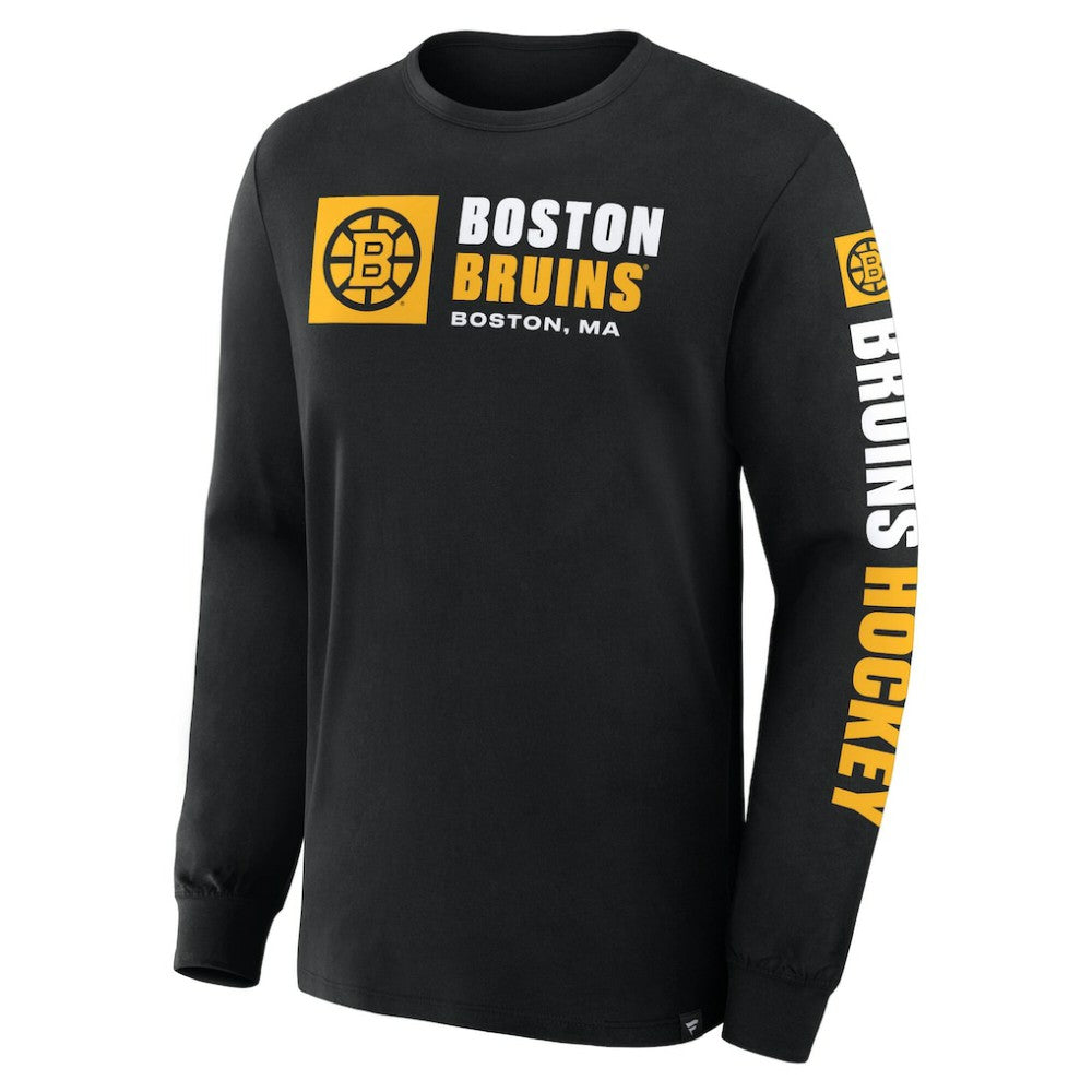 NHL Boston Bruins Fanatics Goal Crease Legacy Long Sleeve T-Shirt - Black