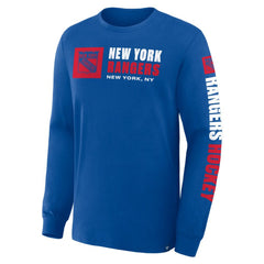 NHL New York Rangers Fanatics Goal Crease Legacy Long Sleeve T-Shirt - Blue