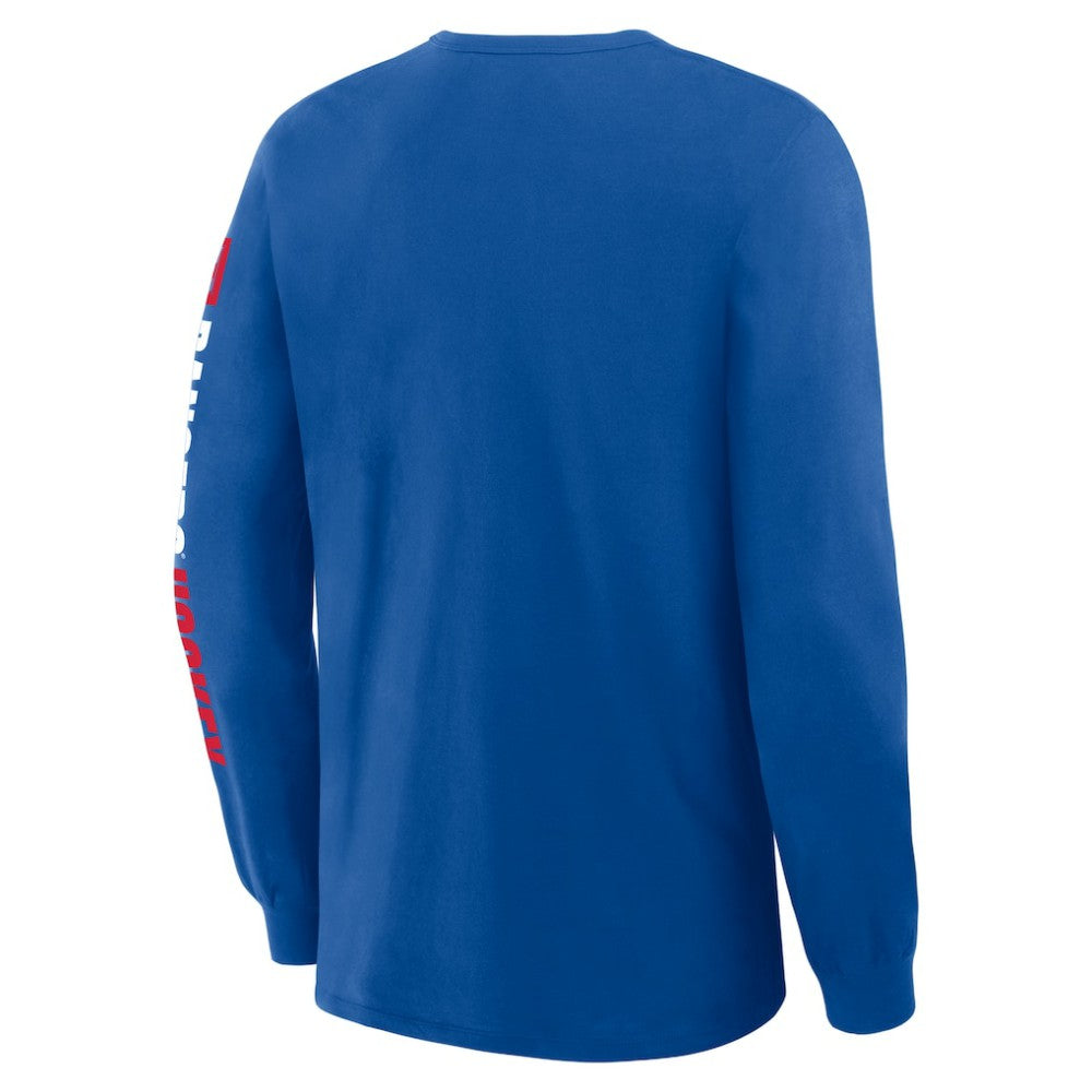 NHL New York Rangers Fanatics Goal Crease Legacy Long Sleeve T-Shirt - Blue