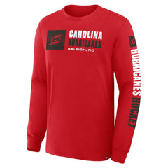 NHL Carolina Hurricanes Fanatics Goal Crease Legacy Long Sleeve T-Shirt - Red