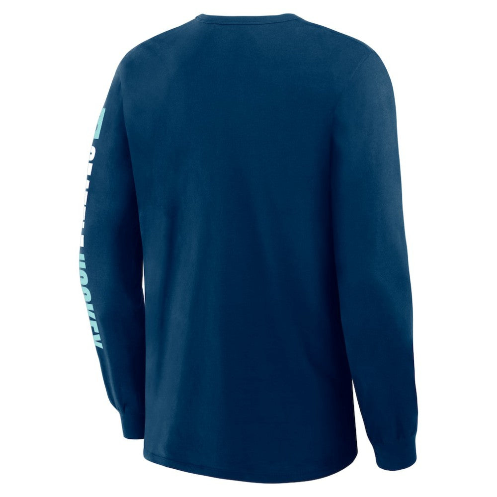 NHL Seattle Kraken Fanatics Goal Crease Legacy Long Sleeve T-Shirt - Navy