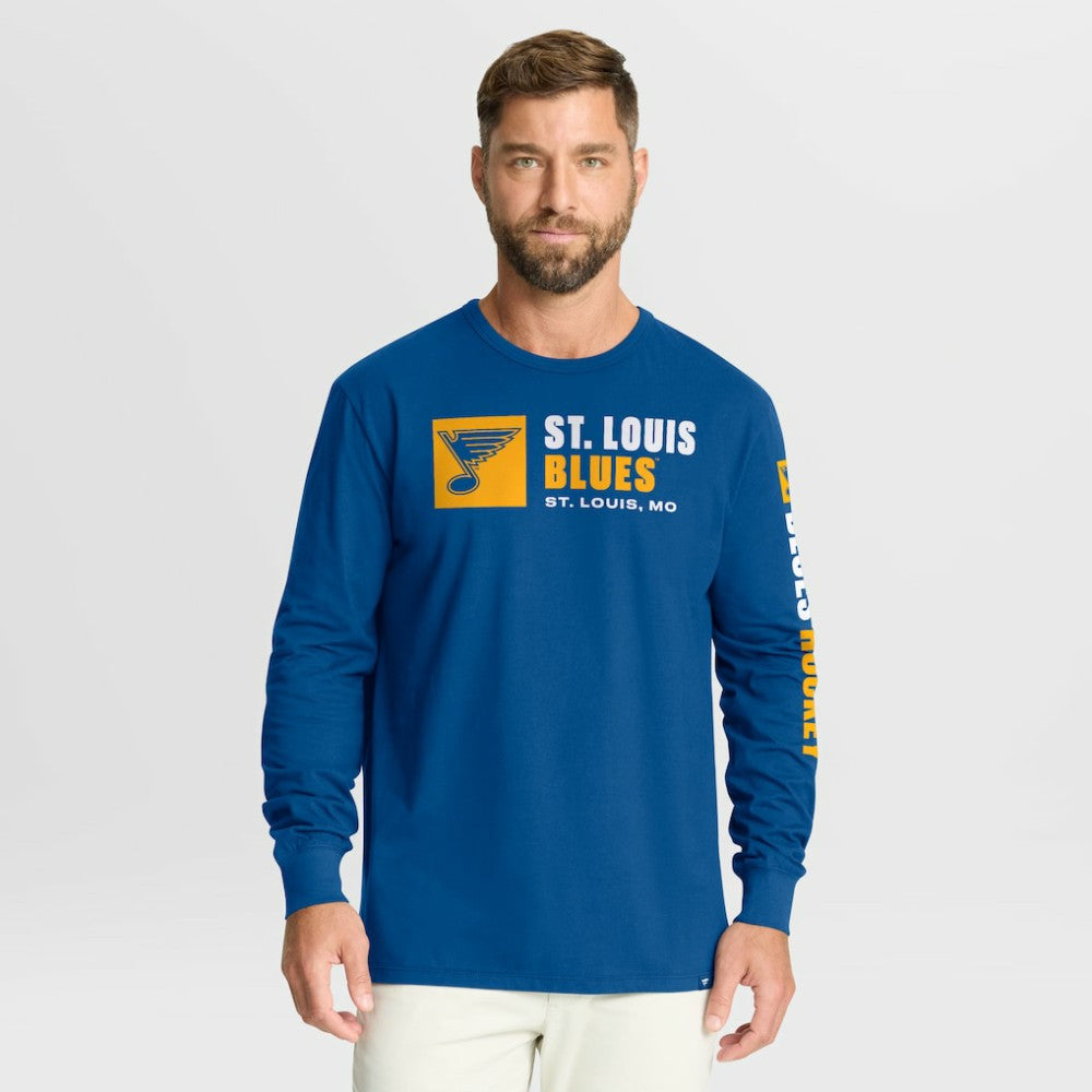 NHL St. Louis Blues Fanatics Goal Crease Legacy Long Sleeve T-Shirt - Blue