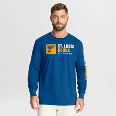 NHL St. Louis Blues Fanatics Goal Crease Legacy Long Sleeve T-Shirt - Blue