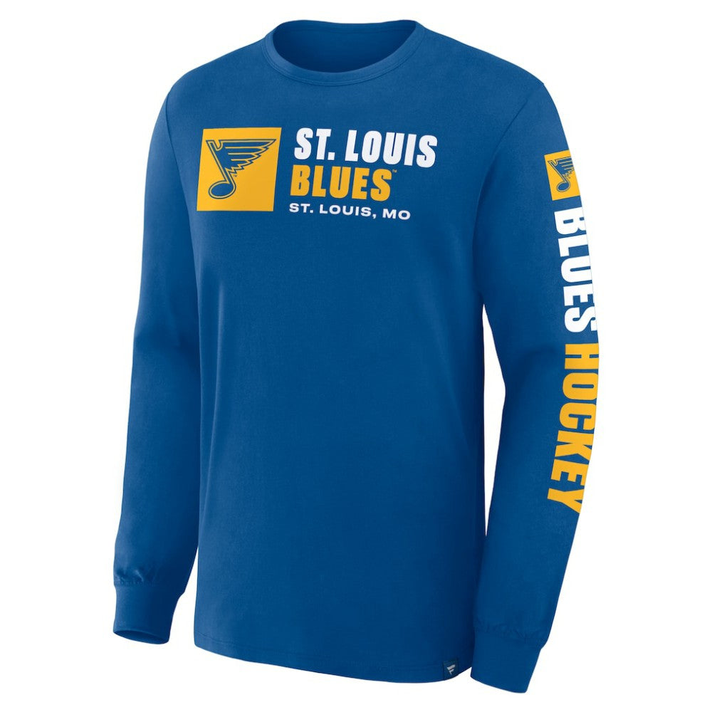 NHL St. Louis Blues Fanatics Goal Crease Legacy Long Sleeve T-Shirt - Blue