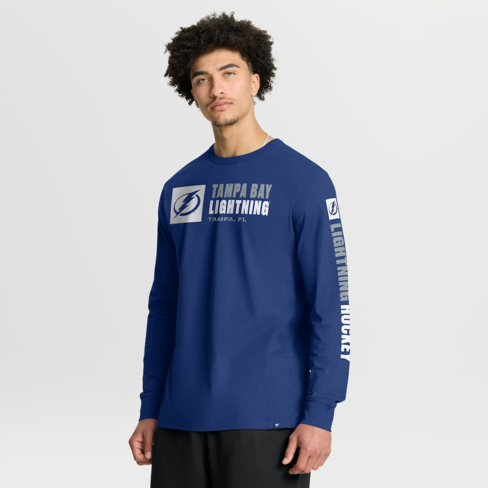 NHL Tampa Bay Lightning Fanatics Goal Crease Legacy Long Sleeve T-Shirt - Blue