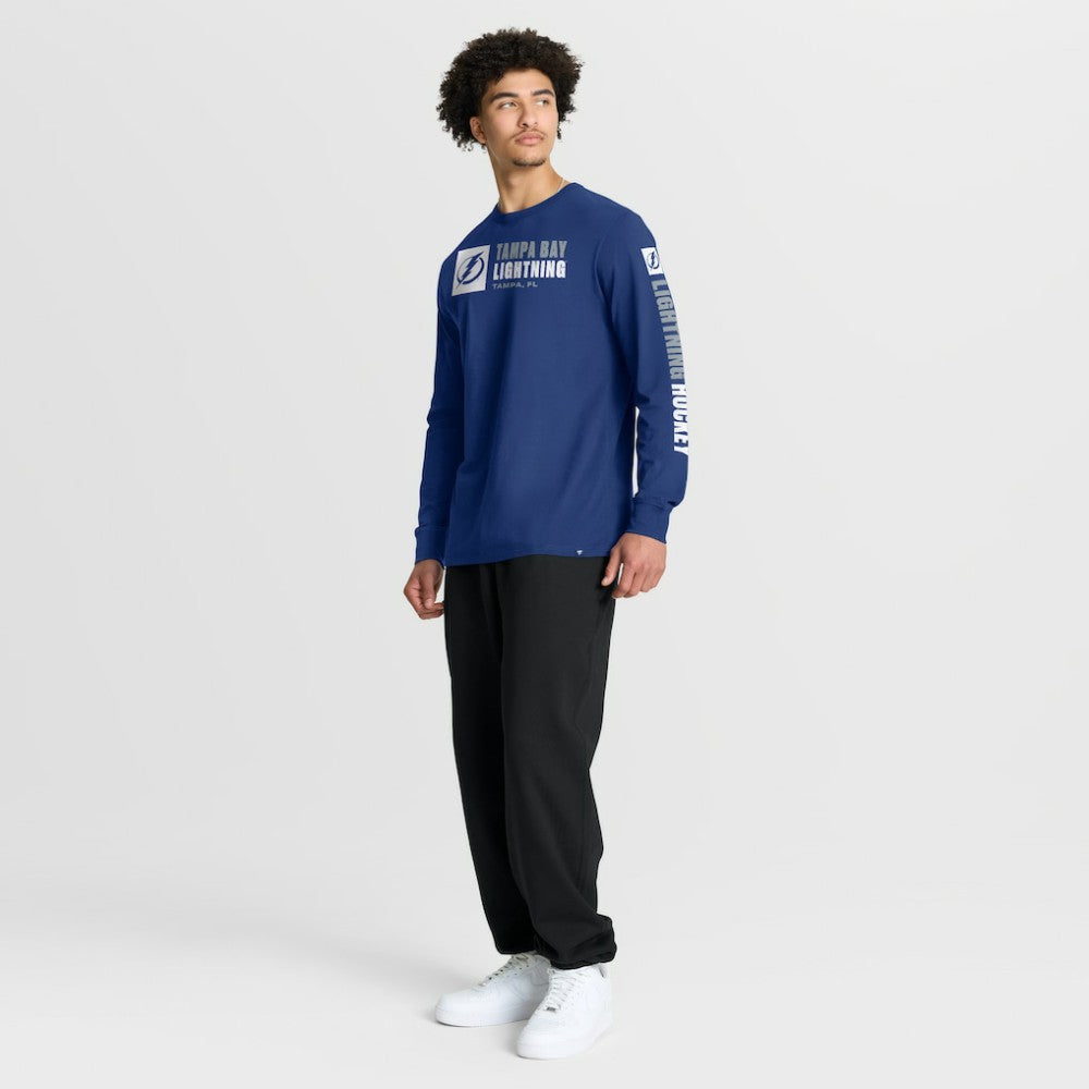 NHL Tampa Bay Lightning Fanatics Goal Crease Legacy Long Sleeve T-Shirt - Blue