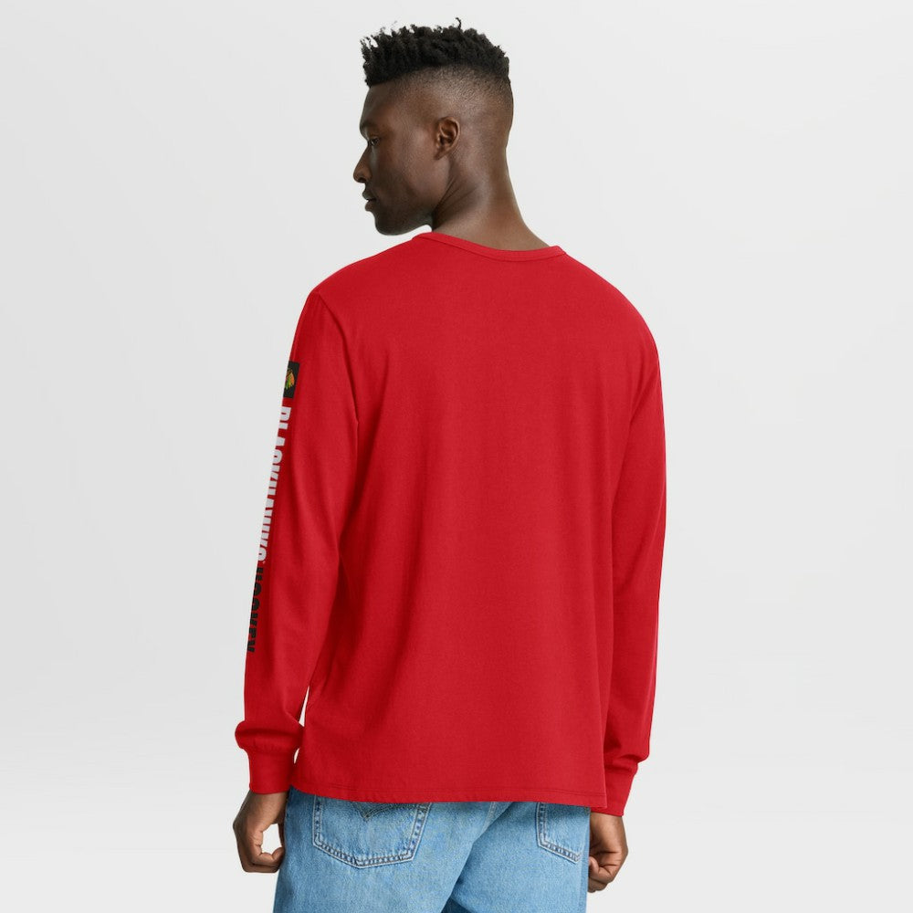 NHL Chicago Blackhawks Fanatics Goal Crease Legacy Long Sleeve T-Shirt - Red