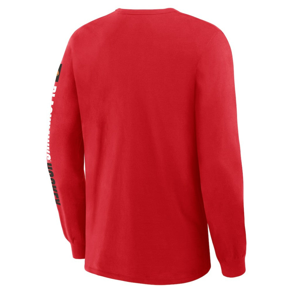 NHL Chicago Blackhawks Fanatics Goal Crease Legacy Long Sleeve T-Shirt - Red