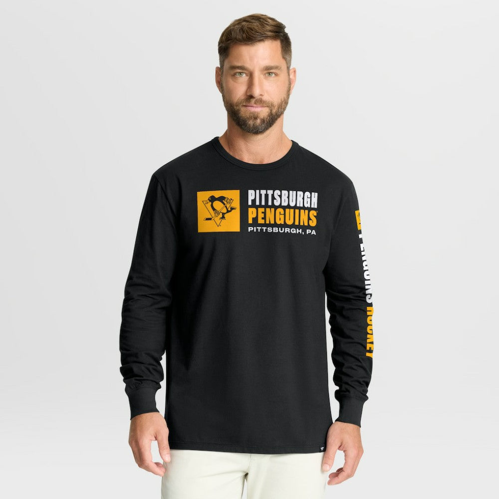 NHL Pittsburgh Penguins Fanatics Goal Crease Legacy Long Sleeve T-Shirt - Black