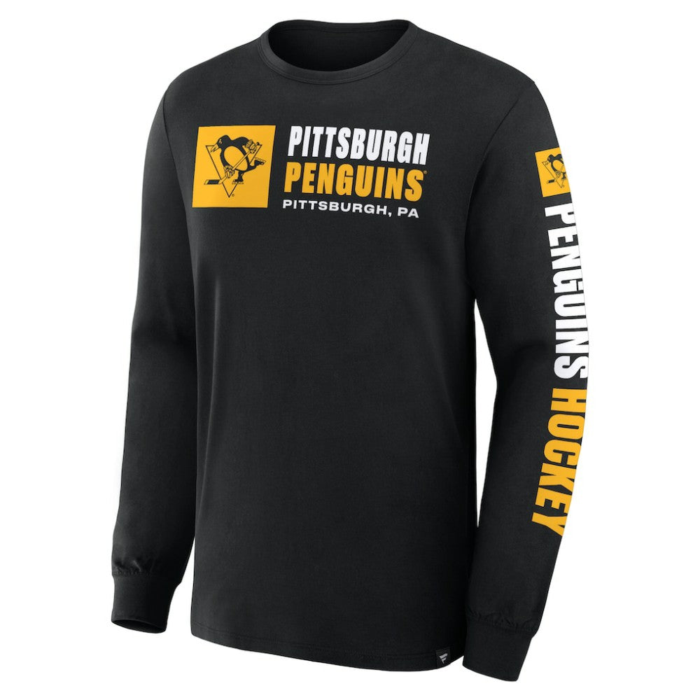 NHL Pittsburgh Penguins Fanatics Goal Crease Legacy Long Sleeve T-Shirt - Black