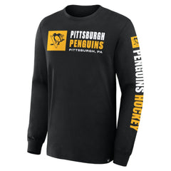 NHL Pittsburgh Penguins Fanatics Goal Crease Legacy Long Sleeve T-Shirt - Black