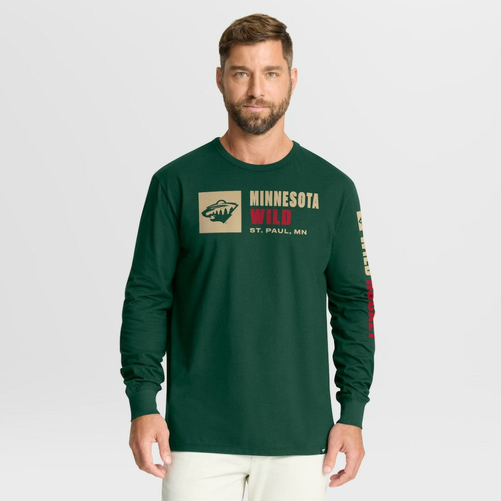 NHL Minnesota Wild Fanatics Goal Crease Legacy Long Sleeve T-Shirt - Green