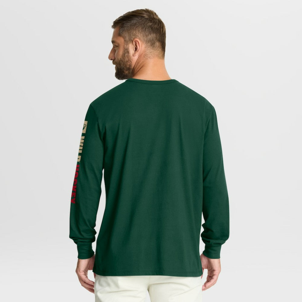 NHL Minnesota Wild Fanatics Goal Crease Legacy Long Sleeve T-Shirt - Green