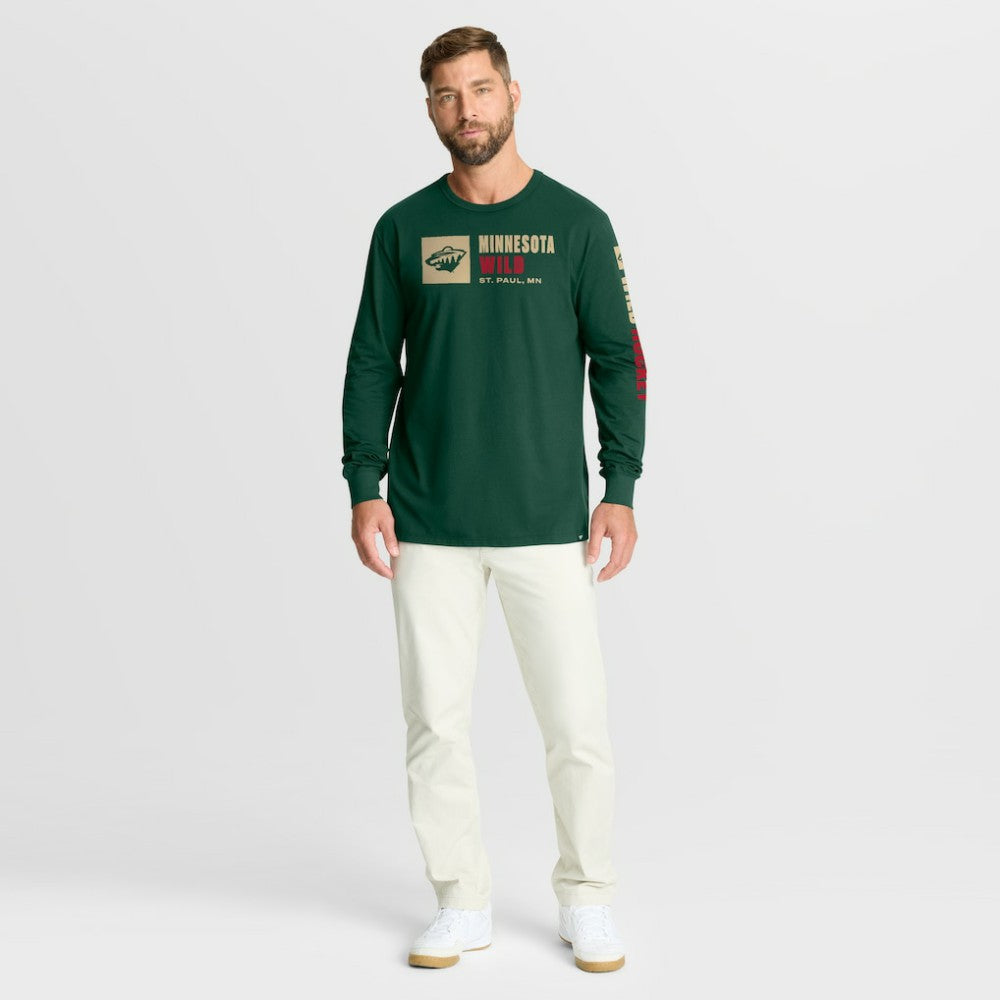 NHL Minnesota Wild Fanatics Goal Crease Legacy Long Sleeve T-Shirt - Green