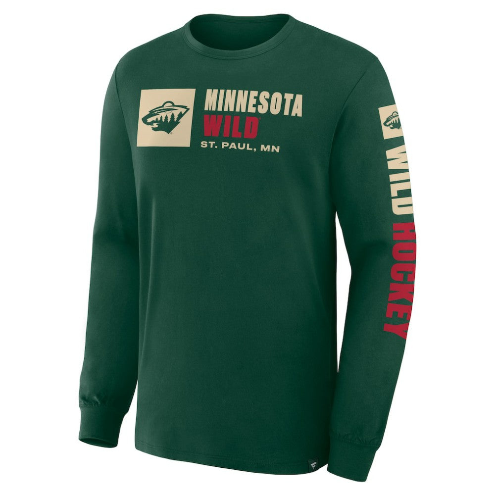 NHL Minnesota Wild Fanatics Goal Crease Legacy Long Sleeve T-Shirt - Green