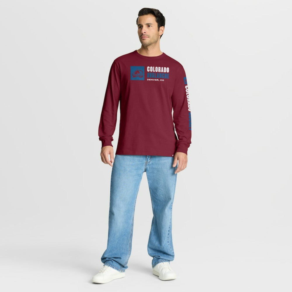 NHL Colorado Avalanche Fanatics Goal Crease Legacy Long Sleeve T-Shirt - Burgundy