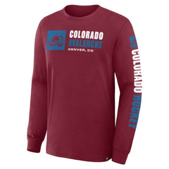 NHL Colorado Avalanche Fanatics Goal Crease Legacy Long Sleeve T-Shirt - Burgundy