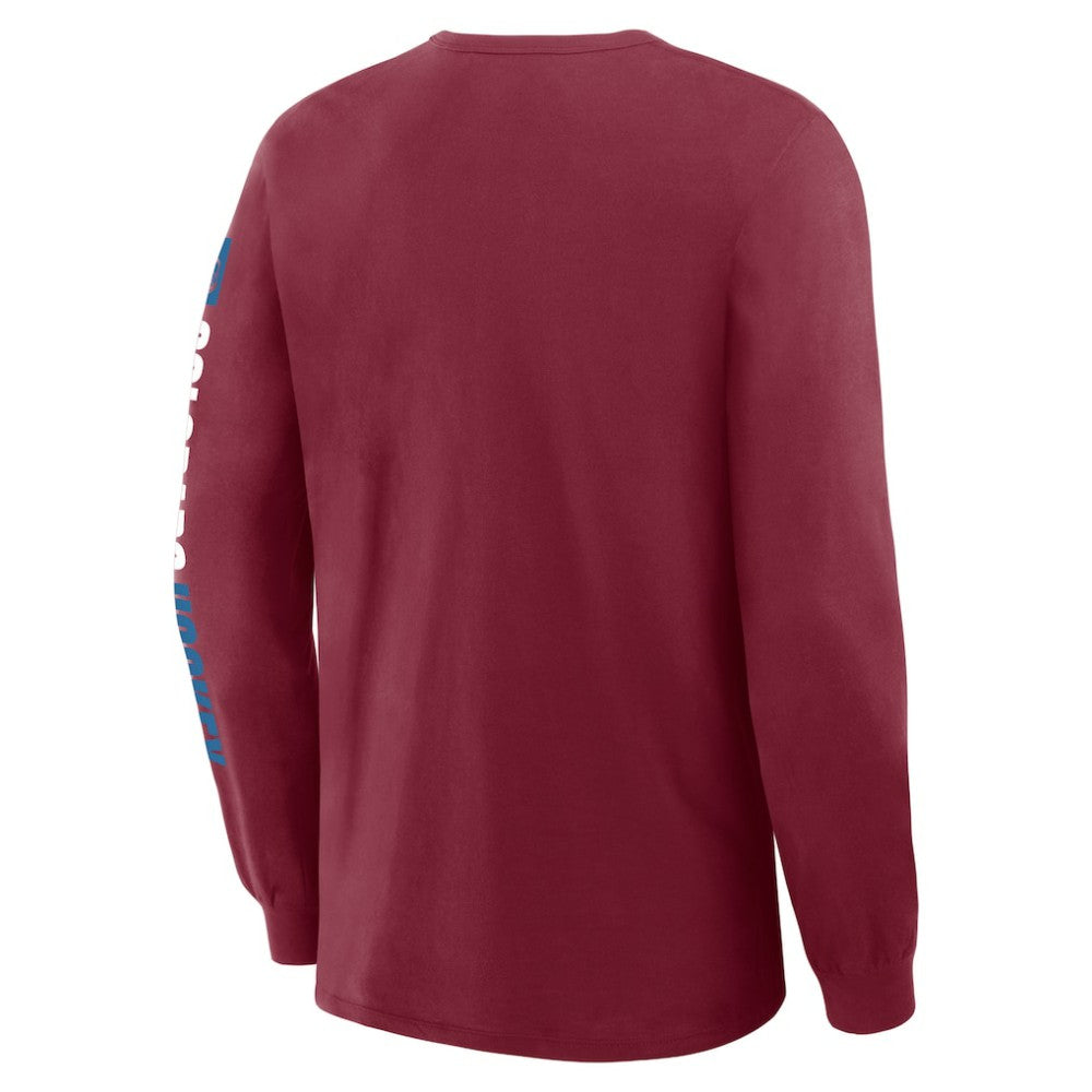NHL Colorado Avalanche Fanatics Goal Crease Legacy Long Sleeve T-Shirt - Burgundy