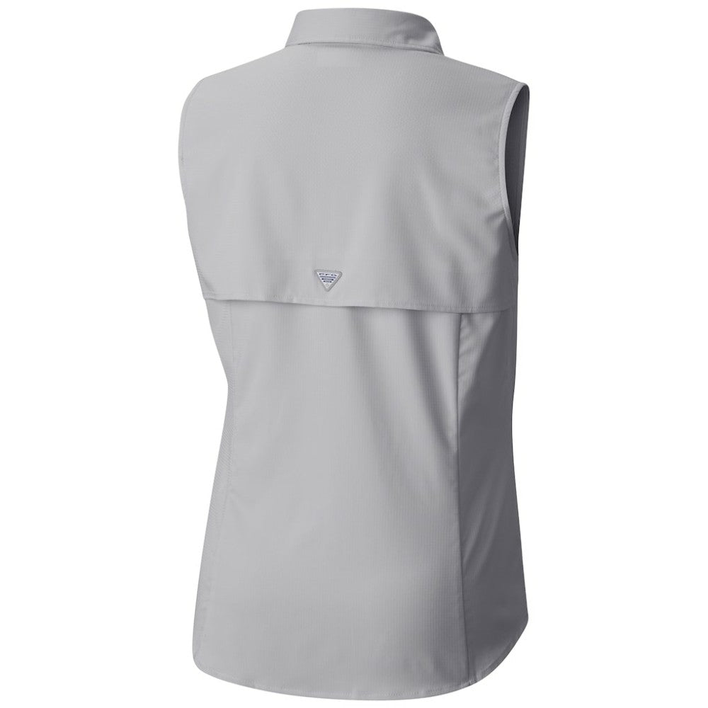 NHL Utah Mammoth Columbia Women's Tamiami Omni-Shade Sleeveless Button-Up Shirt - Gray