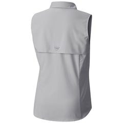 NHL Utah Mammoth Columbia Women's Tamiami Omni-Shade Sleeveless Button-Up Shirt - Gray