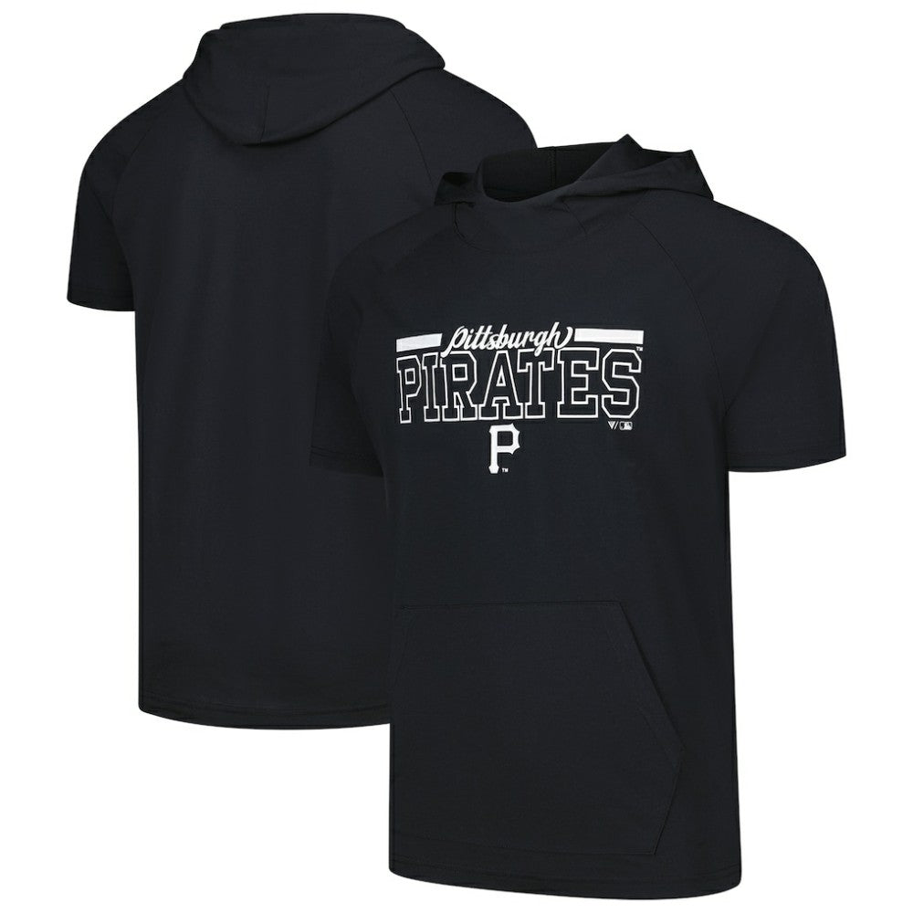 Pittsburgh Pirates Levelwear Phase Vanguard Hoodie T-Shirt - Black Hoodies
