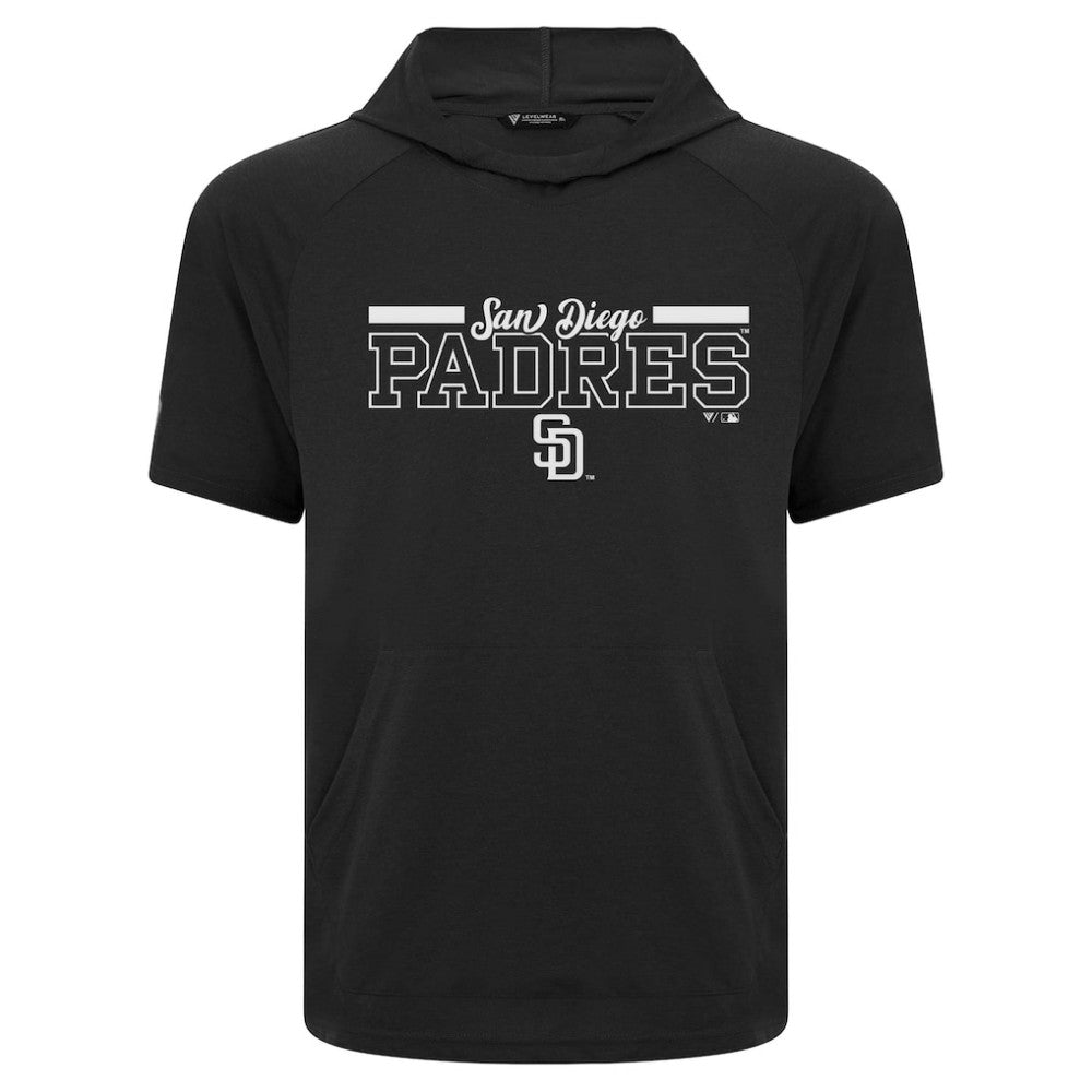 San Diego Padres Levelwear Phase Vanguard Hoodie T-Shirt - Black Hoodies
