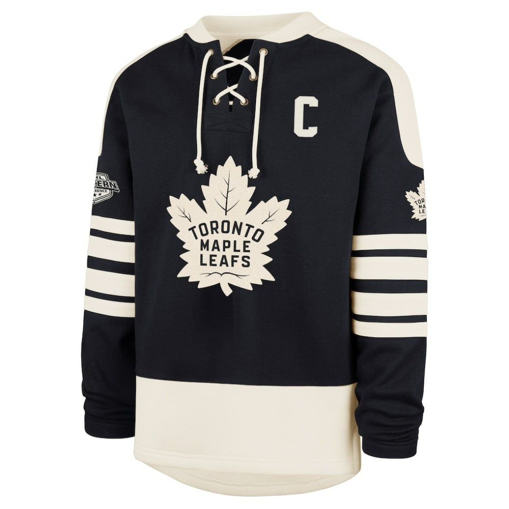 NHL Auston Matthews Toronto Maple Leafs '47 Player Name & Number Sweep Check Eternal Lacer Sweatshirt - Navy