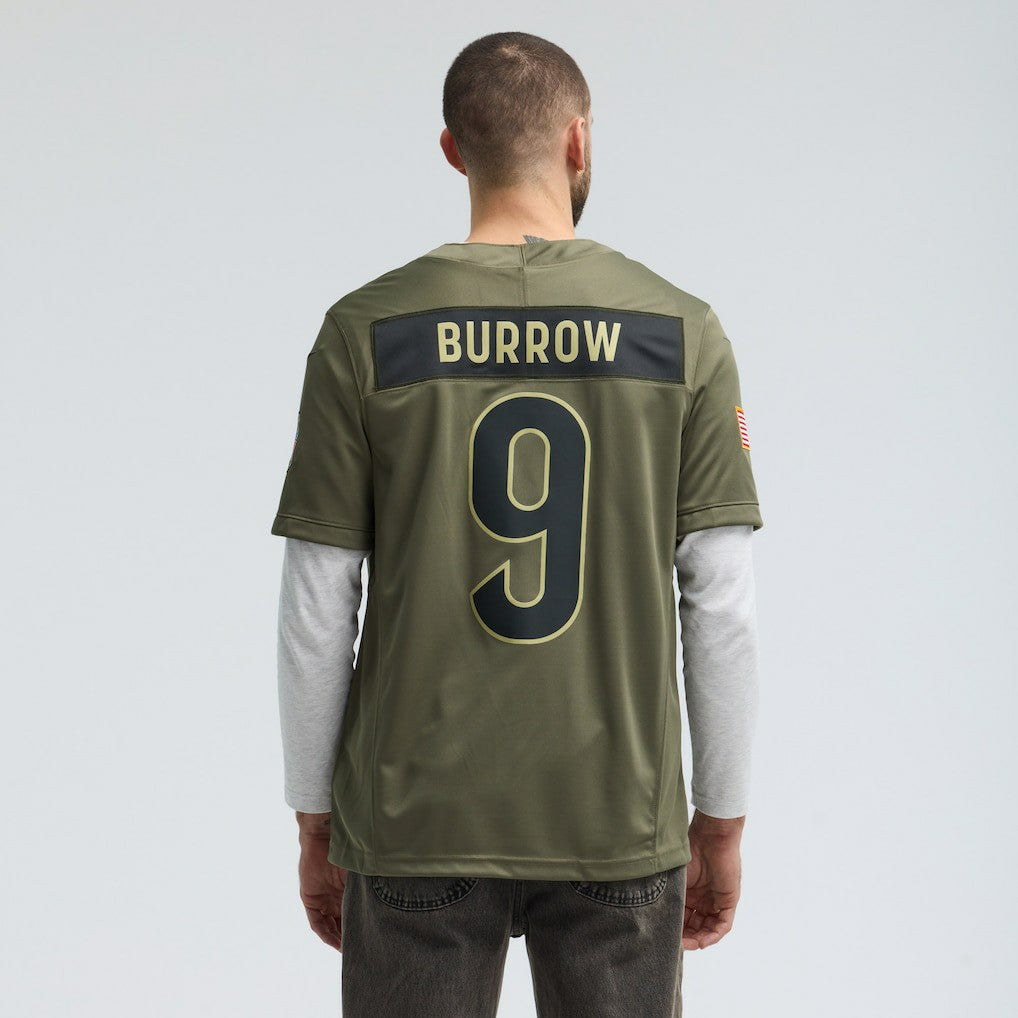 Joe Burrow Cincinnati Bengals 2025 Salute to Service Limited Jersey Olive
