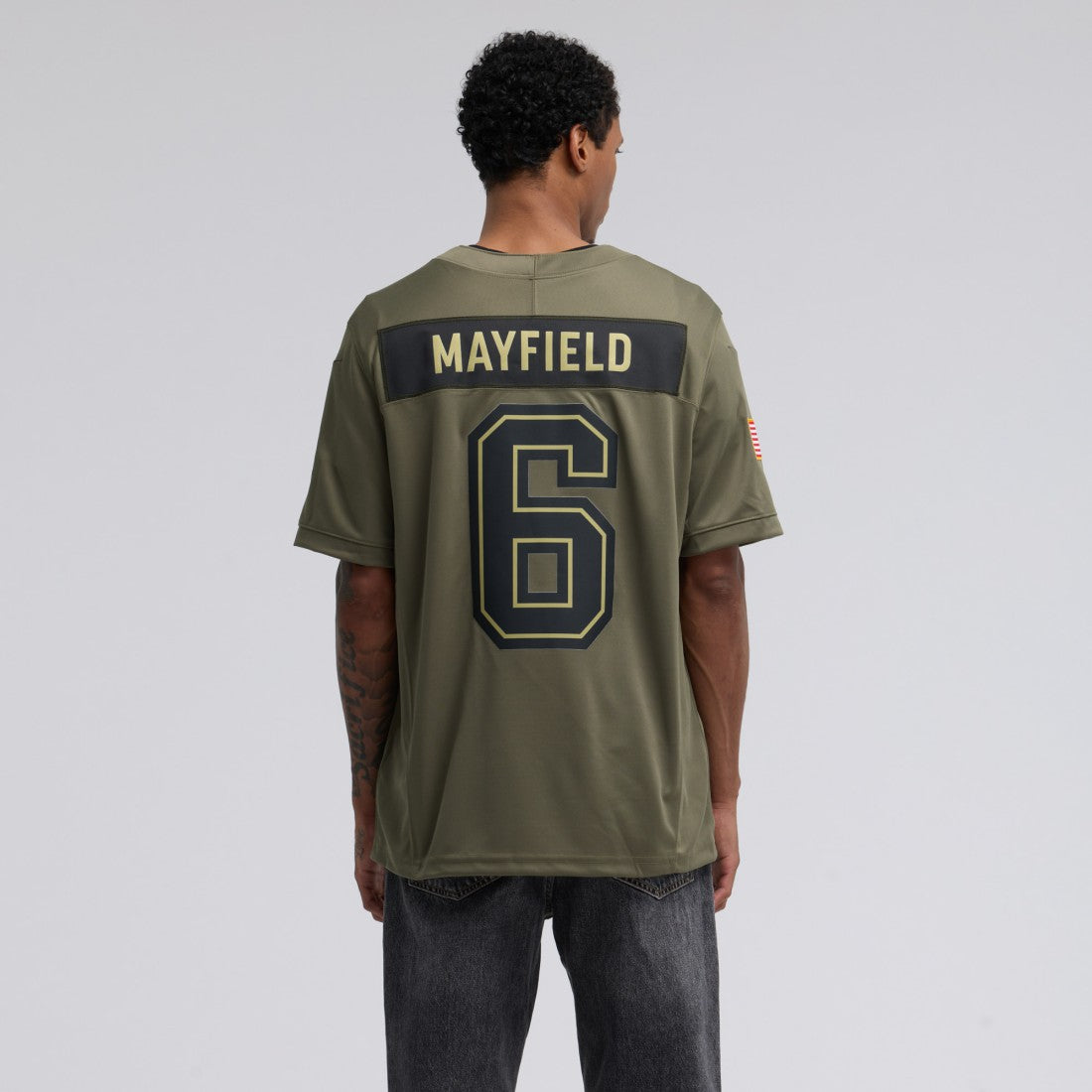 Baker Mayfield Tampa Bay Buccaneers 2025 Salute to Service Limited Jersey Olive