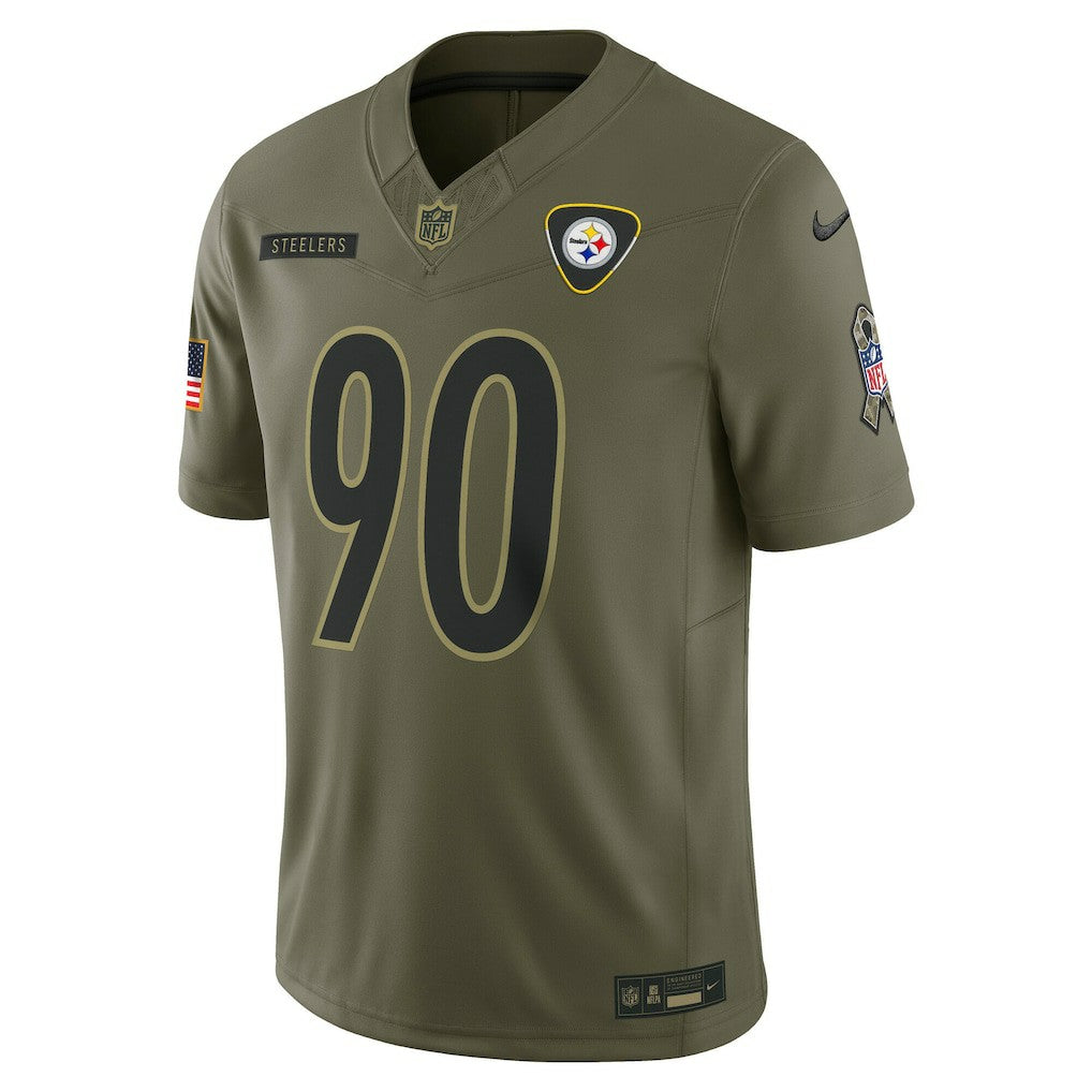 T.J. Watt Pittsburgh Steelers 2025 Salute to Service Limited Jersey Olive