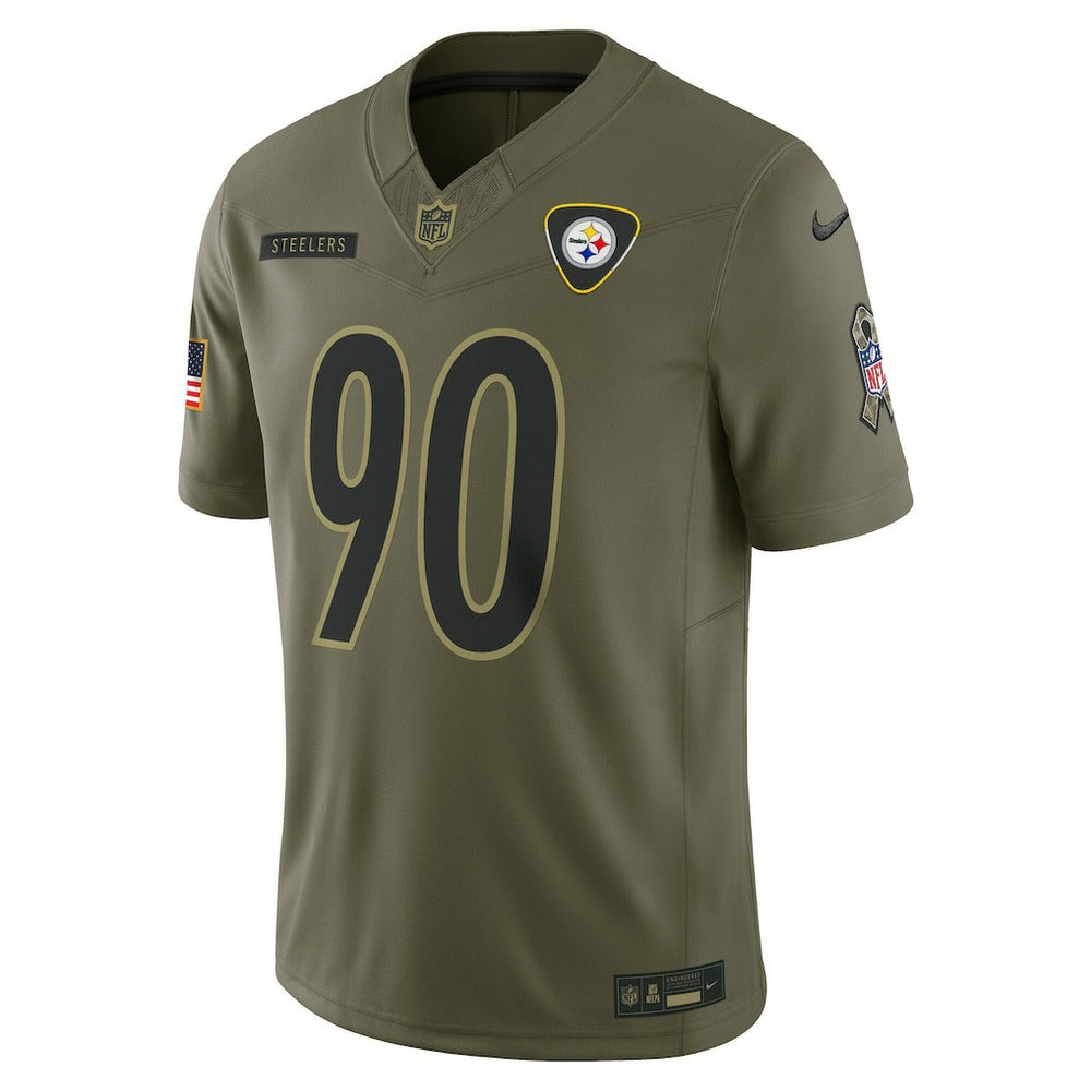 T.J. Watt Pittsburgh Steelers 2025 Salute to Service Limited Jersey Olive