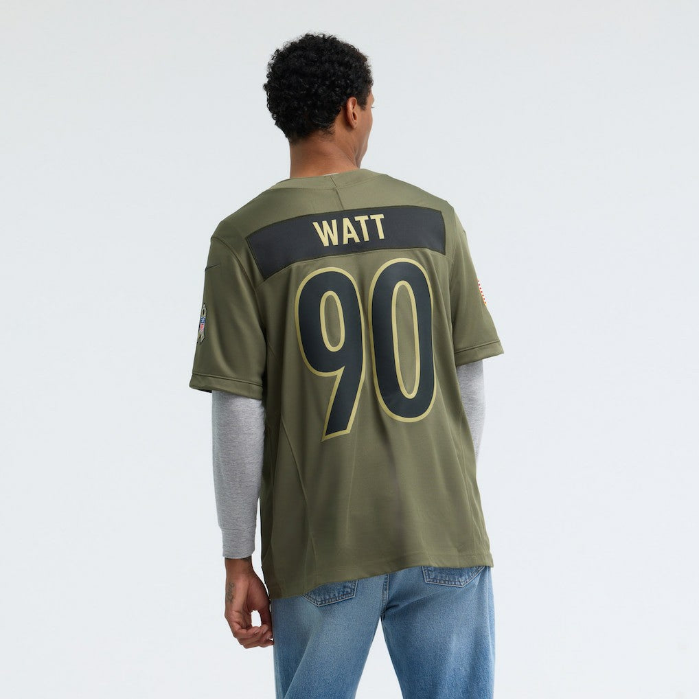 T.J. Watt Pittsburgh Steelers 2025 Salute to Service Limited Jersey Olive