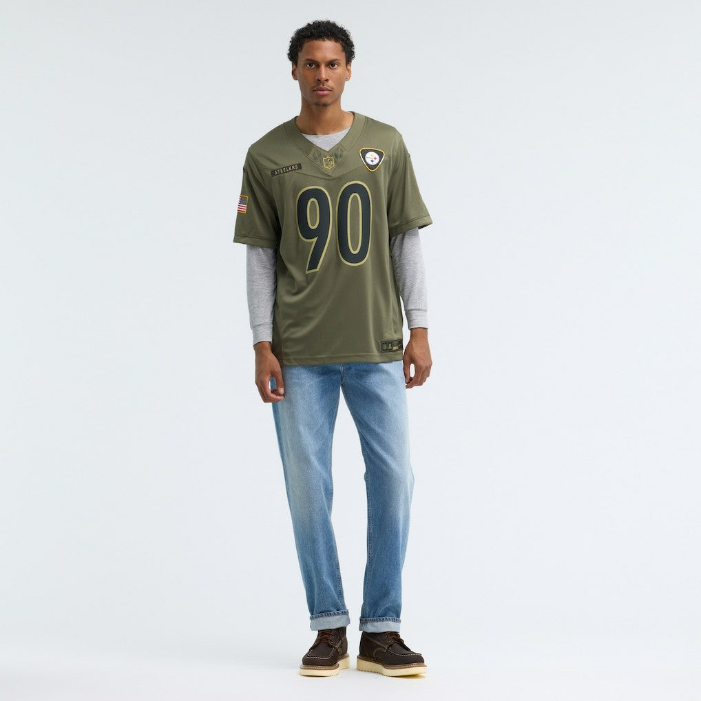 T.J. Watt Pittsburgh Steelers 2025 Salute to Service Limited Jersey Olive
