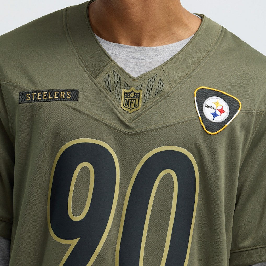 T.J. Watt Pittsburgh Steelers 2025 Salute to Service Limited Jersey Olive