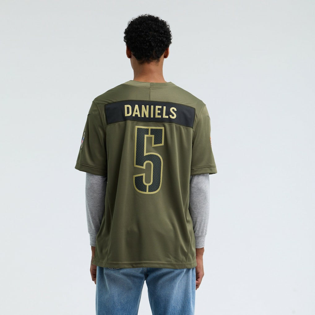 Jayden Daniels Washington Commanders 2025 Salute to Service Limited Jersey Olive