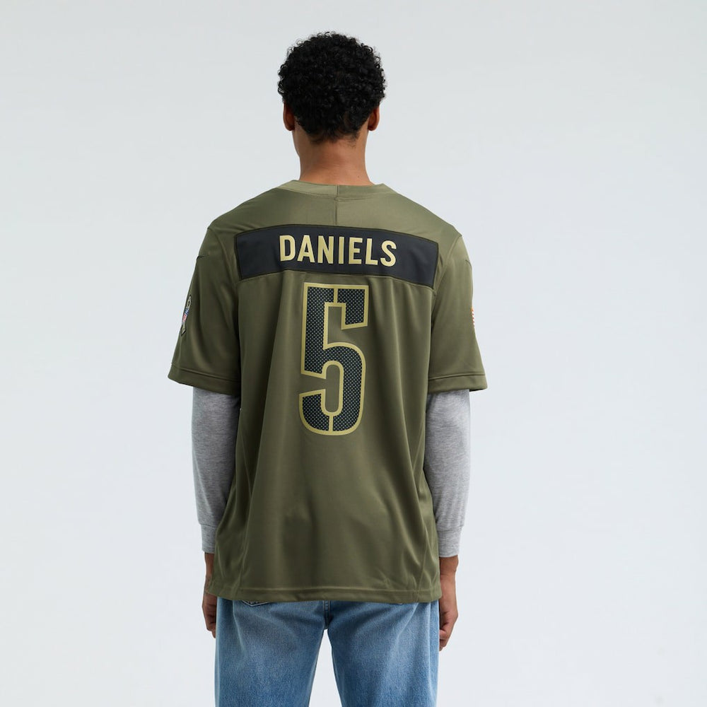 Jayden Daniels Washington Commanders 2025 Salute to Service Limited Jersey Olive