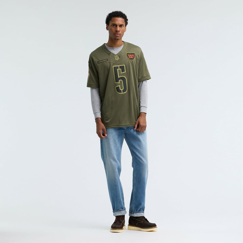 Jayden Daniels Washington Commanders 2025 Salute to Service Limited Jersey Olive
