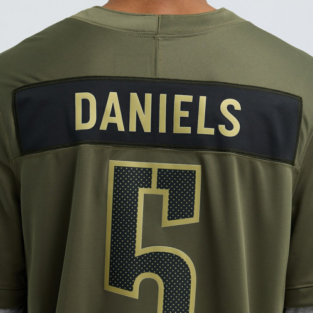 Jayden Daniels Washington Commanders 2025 Salute to Service Limited Jersey Olive