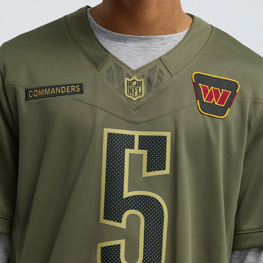 Jayden Daniels Washington Commanders 2025 Salute to Service Limited Jersey Olive