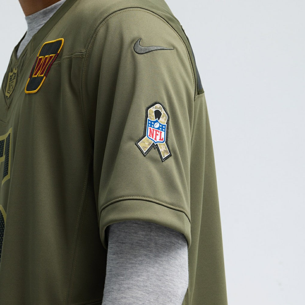 Jayden Daniels Washington Commanders 2025 Salute to Service Limited Jersey Olive