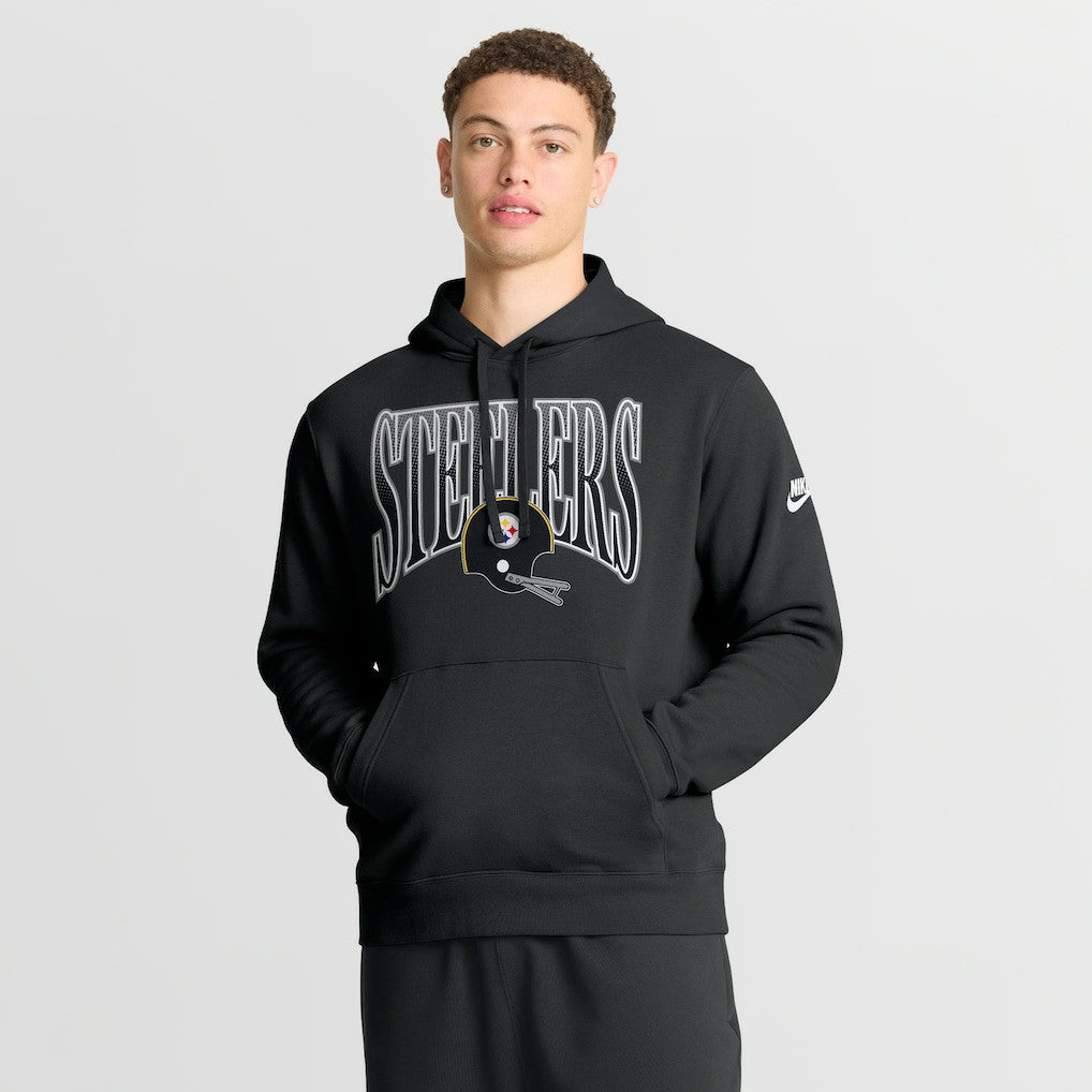 Pittsburgh Steelers Full Blitz Club Fleece Pullover Hoodie Black