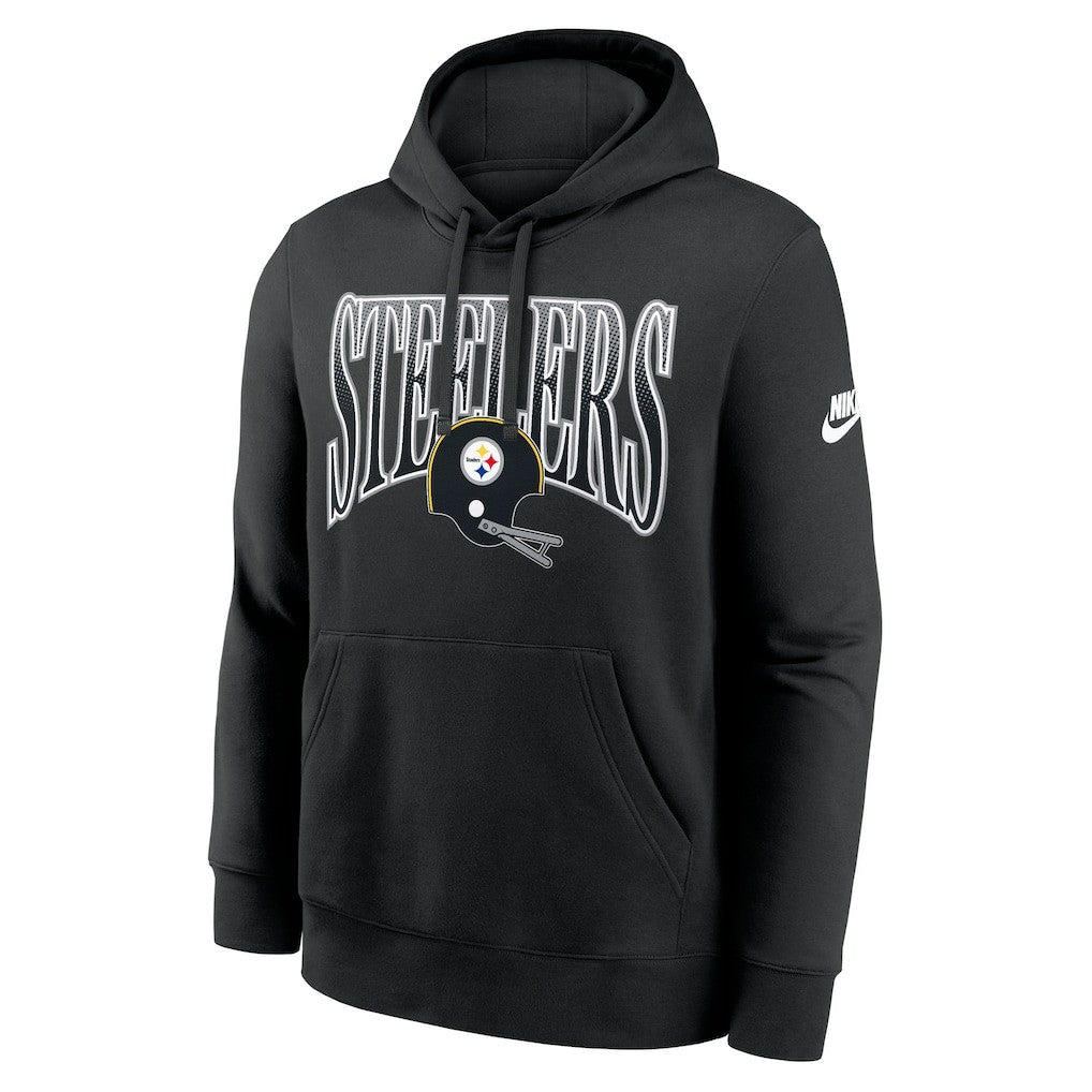 Pittsburgh Steelers Full Blitz Club Fleece Pullover Hoodie Black