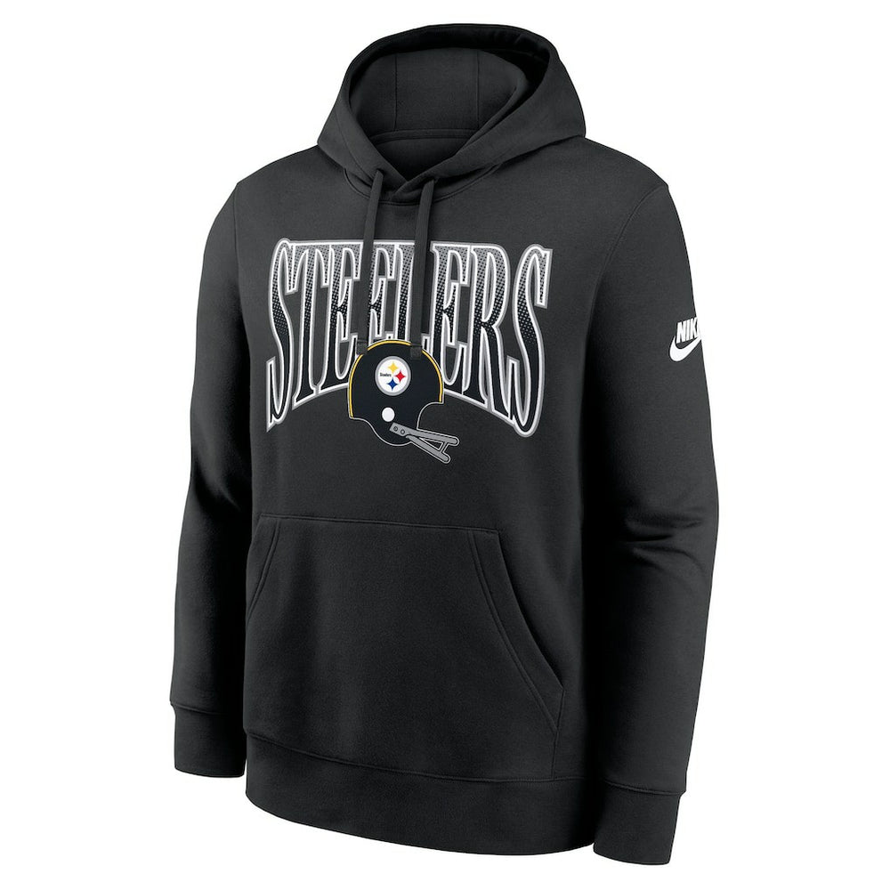 Pittsburgh Steelers Full Blitz Club Fleece Pullover Hoodie Black