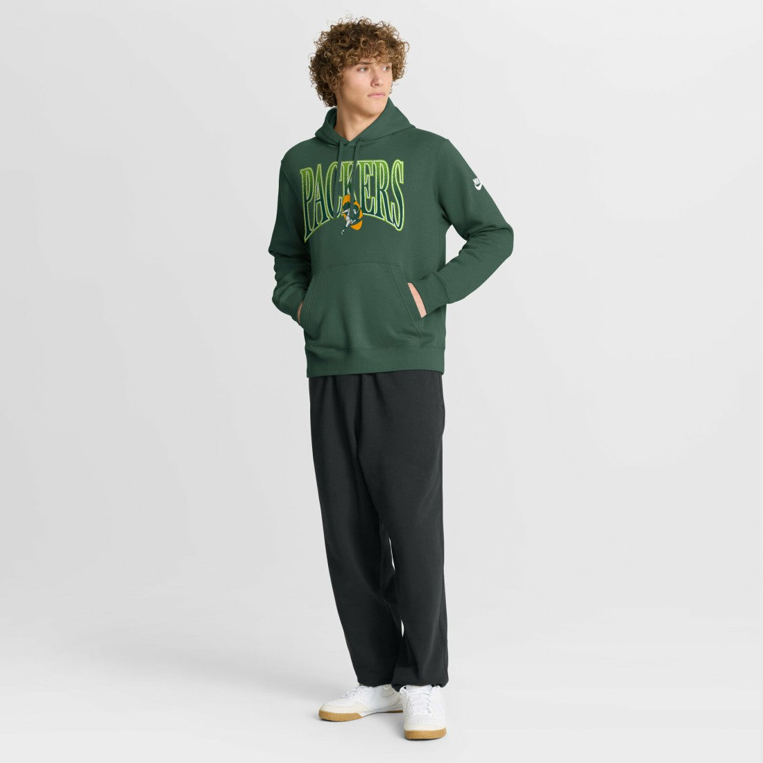Green Bay Packers Full Blitz Club Fleece Pullover Hoodie Green