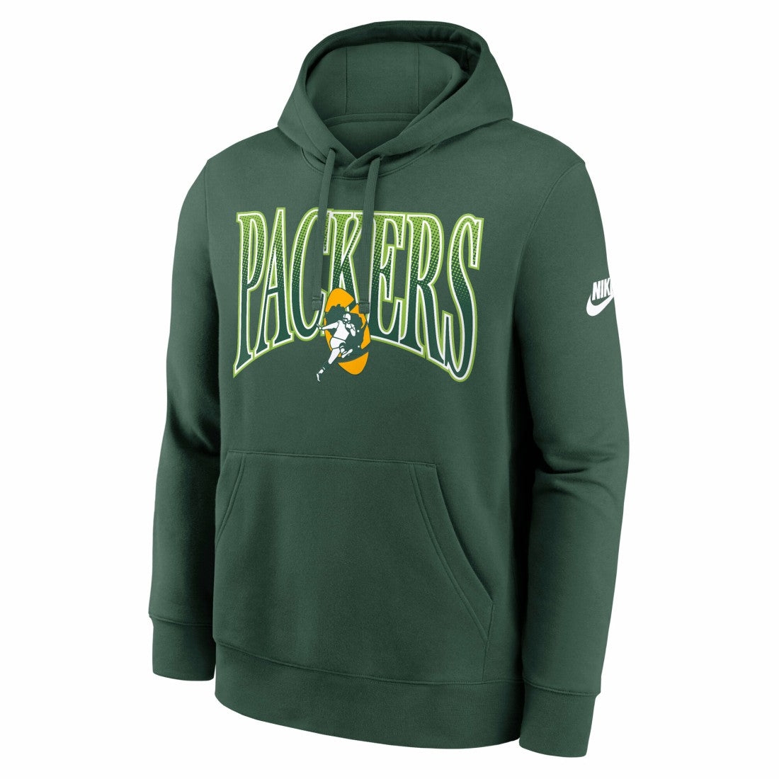 Green Bay Packers Full Blitz Club Fleece Pullover Hoodie Green