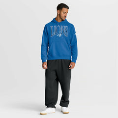 Detroit Lions Full Blitz Club Fleece Pullover Hoodie Blue