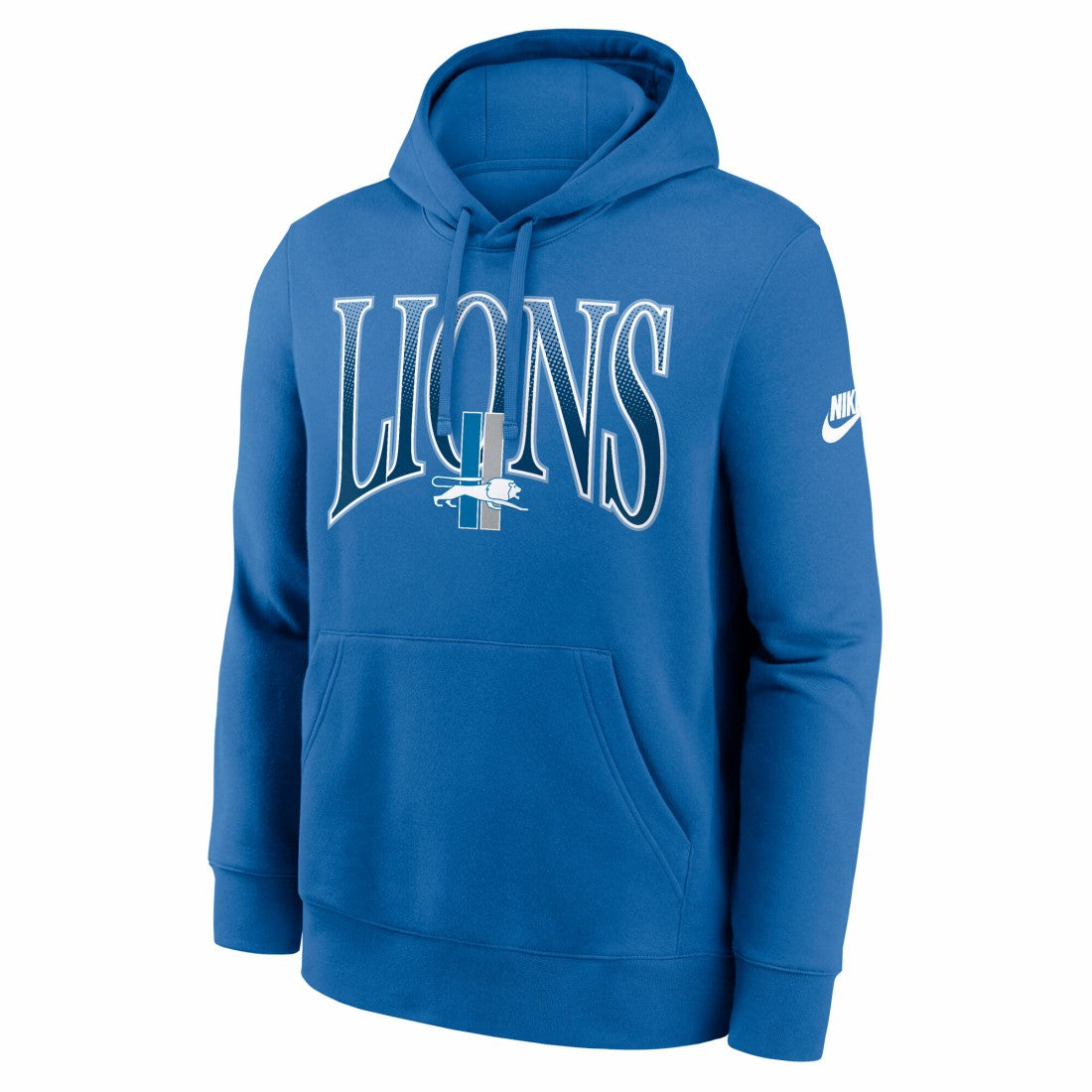 Detroit Lions Full Blitz Club Fleece Pullover Hoodie Blue